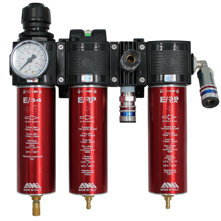 Compressed air filter systems 3 stages