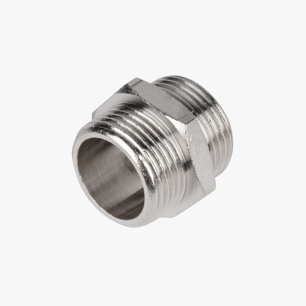 Double tippel with cylindrical thread - MS nickel -plated