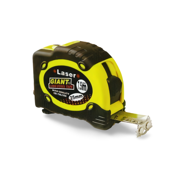 Laser leveling and alignment with tape measure