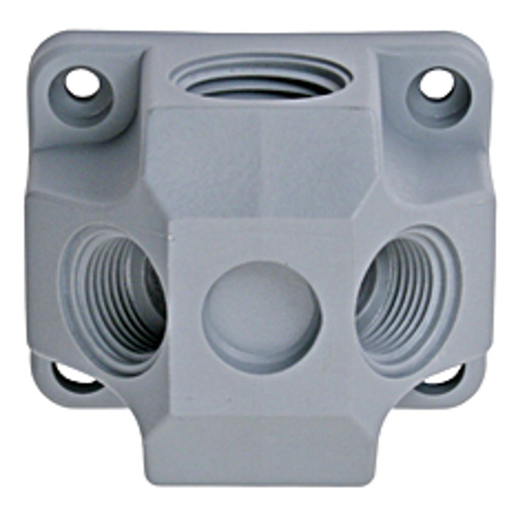 Midi double-end distributor box, gray