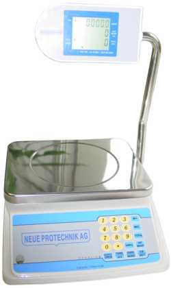 Compact precision counting scale, display on tripod